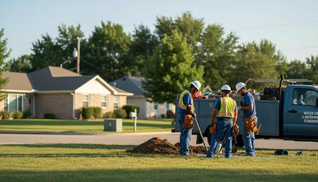 Residential water line and bathroom plumbing service in Freeport, MI